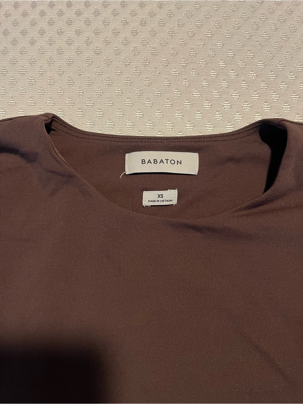 Babaton Chocolate Brown Long-Sleeve Crop Top - Picture 3 of 3